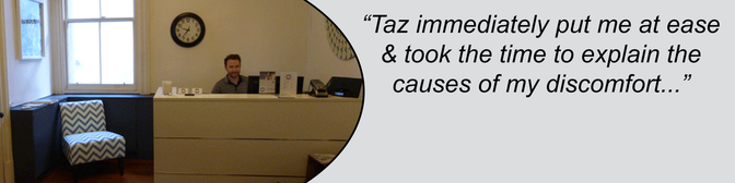 Testimonial and Reception with Taz Darragh - Osteopath